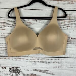 Women's Lane Bryant CACIQUE Lightly Lined No Wire Bra Nude Tan Full Figure 44D